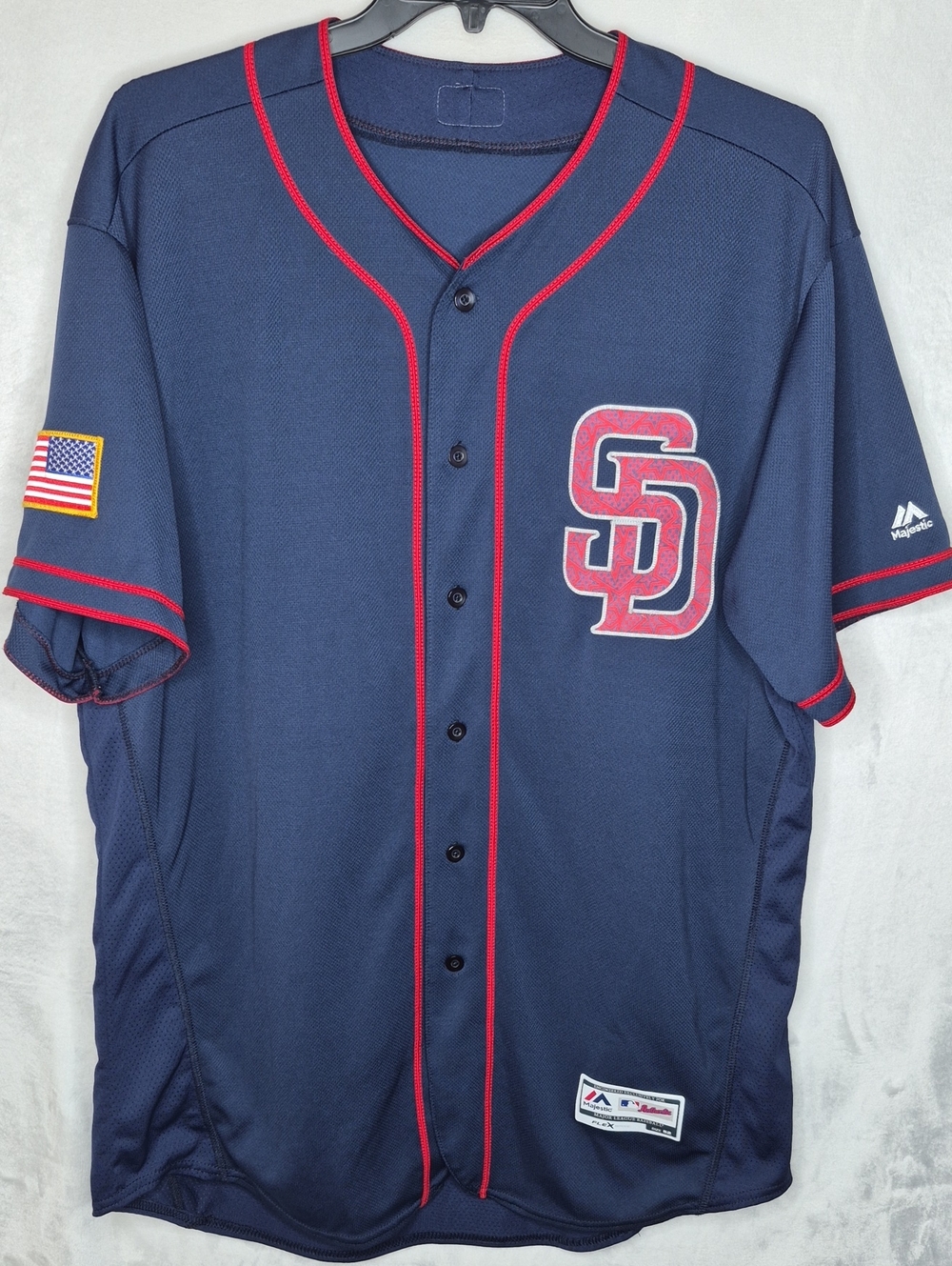 San Diego Padres Navy & Red Baseball Jersey